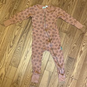 Parade organics 3T long sleeve brown leaf print 🍂 Romper